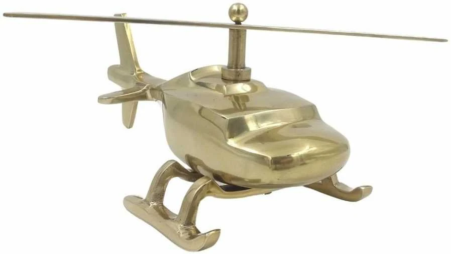 Mirtop Stilingas auksinis metalinis sraigtasparnio modelis – dovana aviacijos gerbėjui