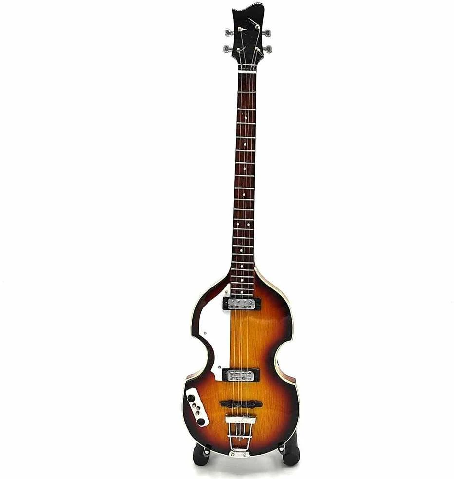 Indominiguitars Mini bosinė gitara – Paul McCartney, The Beatles stilius, kolekcinė, mahagonas