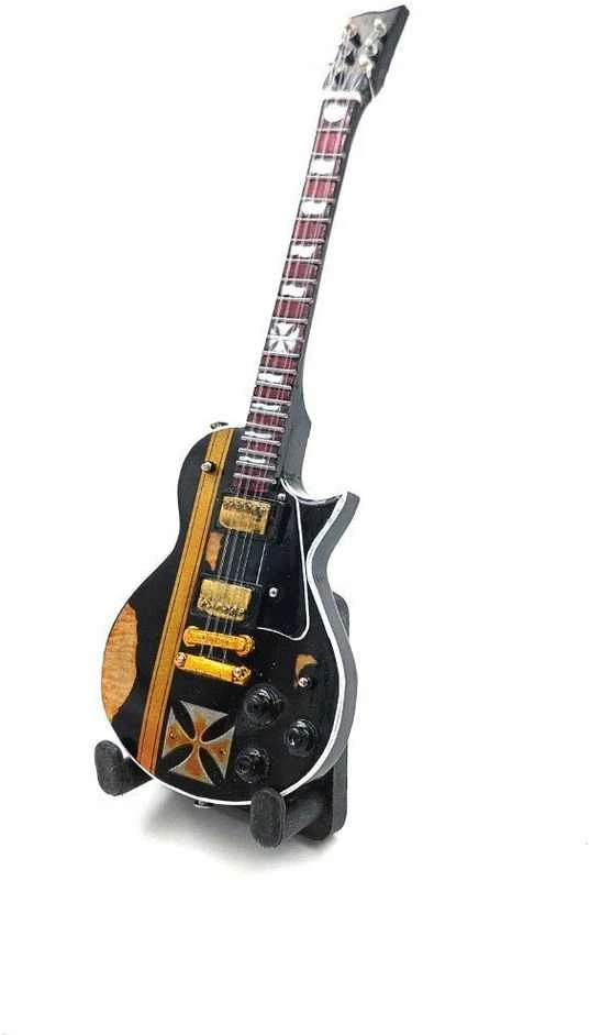 Indominiguitars Mini gitara 15 cm – rankų darbo mahagonis, James Hetfield stilius