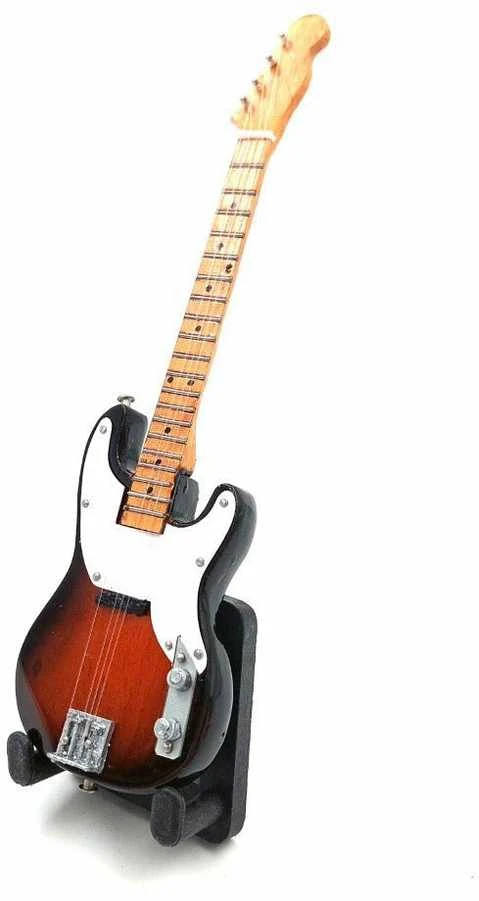 Indominiguitars Mini kolekcinė gitara 15 cm, rankų darbo mahagonas, Les Paul stilius