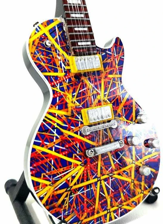 Indominiguitars Mini gitara Greta Van Fleet – Jake Kiszka, rankų darbo, medinė, su stovu