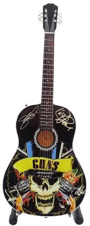 Indominiguitars Rankų darbo mahagoninė mini gitara – Guns N' Roses stiliaus kolekcinė dovana