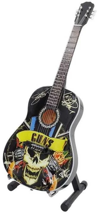 Indominiguitars Rankų darbo mahagoninė mini gitara – Guns N' Roses stiliaus kolekcinė dovana