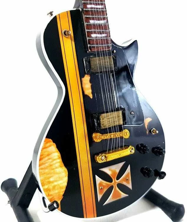 Indominiguitars Mini gitara Metallica „James Hetfield“ stiliaus Iron Cross, kolekcinė
