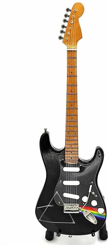 Indominiguitars Mini gitara Rožinė Floyd, mahonio, rankų darbo, 1:4, kolekcinė