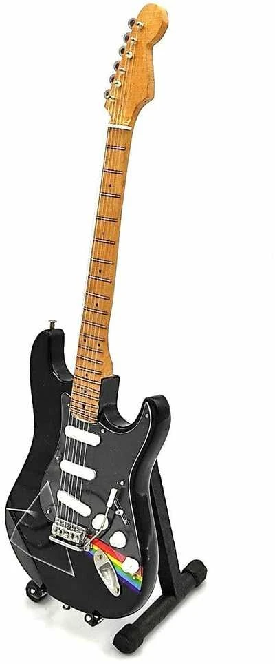 Indominiguitars Mini gitara Rožinė Floyd, mahonio, rankų darbo, 1:4, kolekcinė
