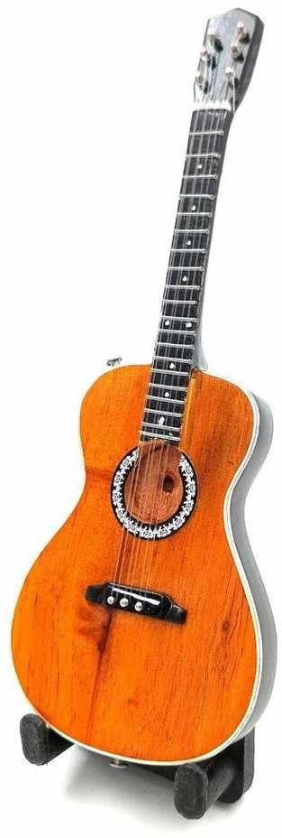 Indominiguitars Kolekcinė mini klasikinė gitara 15 cm, raudonmedžio, flamenko stiliaus