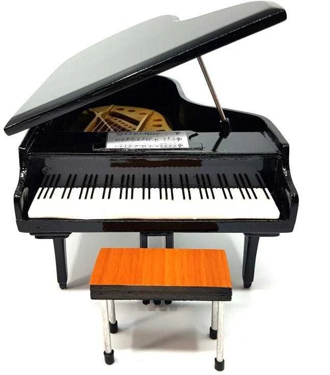 Indominiguitars Miniatiūrinis pianinas 1:10, rankų darbo balza – kolekcinė dovana