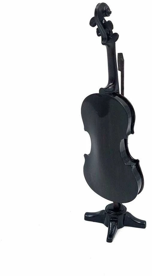 Indominiguitars Mini smuikas 13 cm – rankų darbo kolekcinė dekoracija muzikos gerbėjams