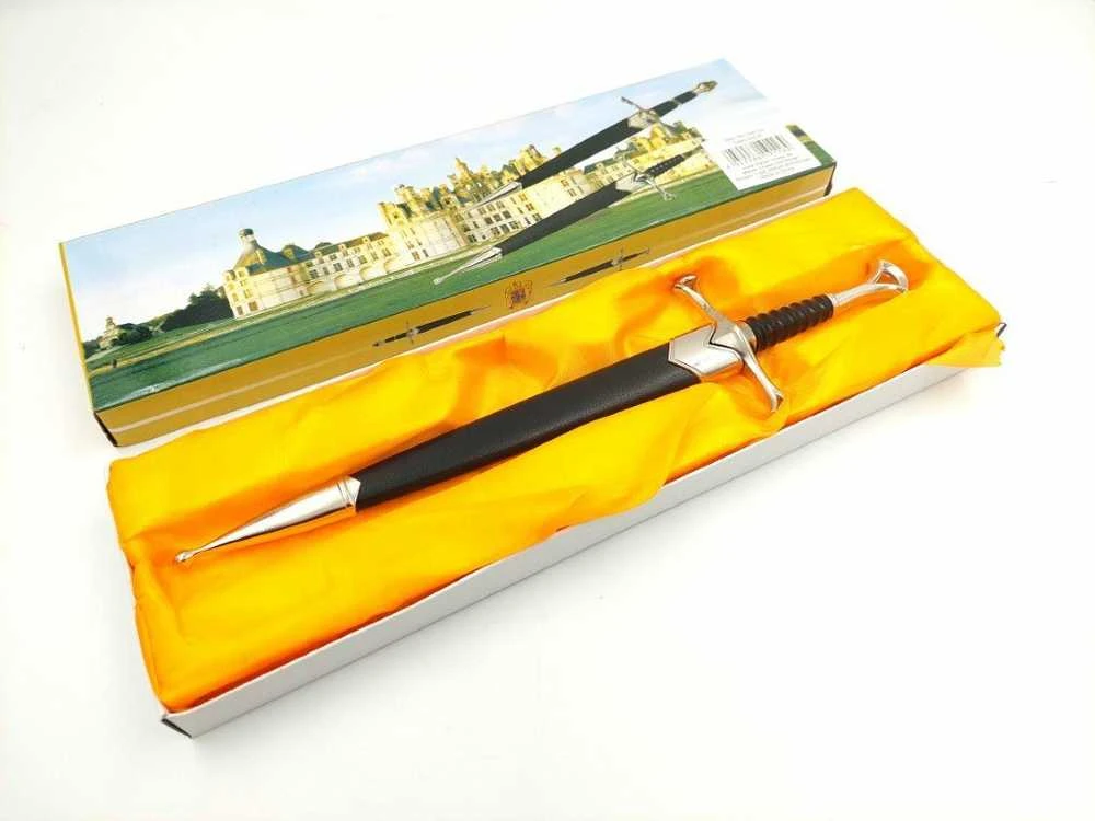 Deco Gifts Viduramžių riterio plieno durklas – dekoratyvi replika su makštimi dovanai