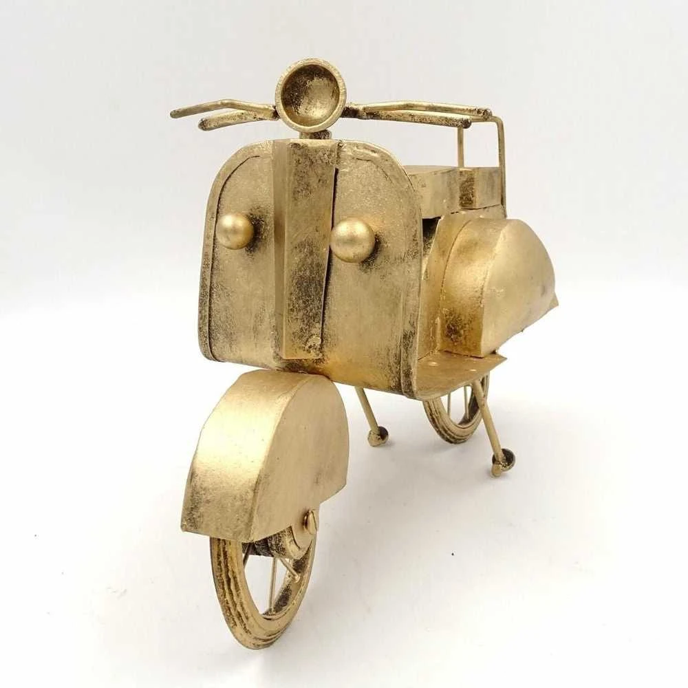 Mirtop Retro metalinis motorolerio modelis, antikinė bronza – dekoras ir dovana