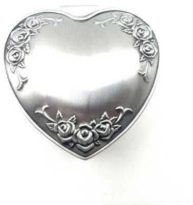 Deco Gifts Širdelės formos metalinė papuošalų dėžutė su rožių motyvu – puiki dovana