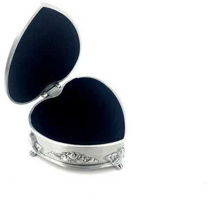 Deco Gifts Širdelės formos metalinė papuošalų dėžutė su rožių motyvu – puiki dovana