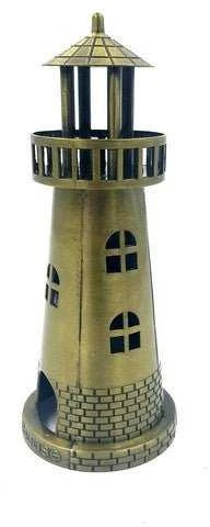 Deco Gifts Metalinė švyturio statulėlė, antikinio aukso – dovana jūros mylėtojams