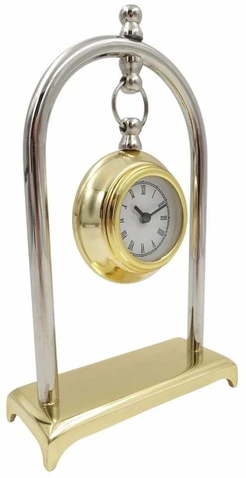 Mirtop Stilingas retro metalinis židinio laikrodis su romėniškais skaičiais