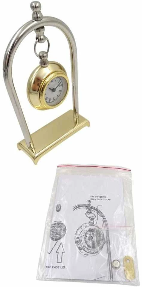 Mirtop Stilingas retro metalinis židinio laikrodis su romėniškais skaičiais