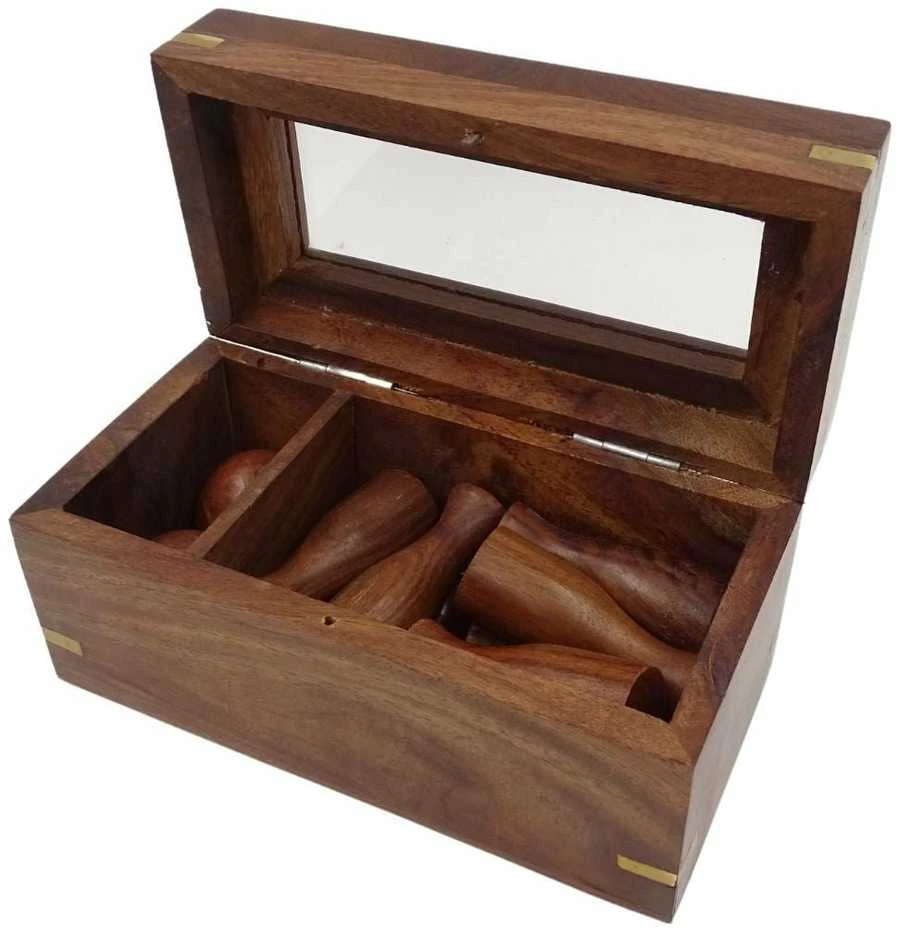 Mirtop Stalinis mini boulingas – elegantiškas medinis antistresinis žaidimas biurui