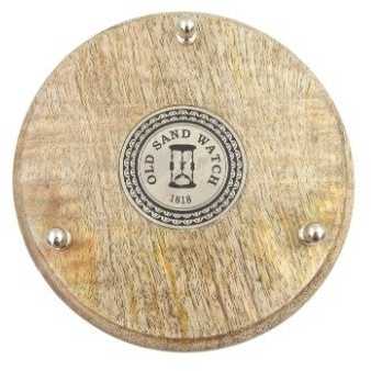 Deco Gifts Žalvario ir medžio smėlio laikrodis - 10 minučių - NC2989