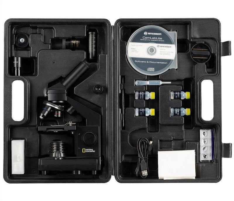 Dėlionė Bresser National Geographic Mikroskopas National Geographic 40x-1024x su USB lagamine