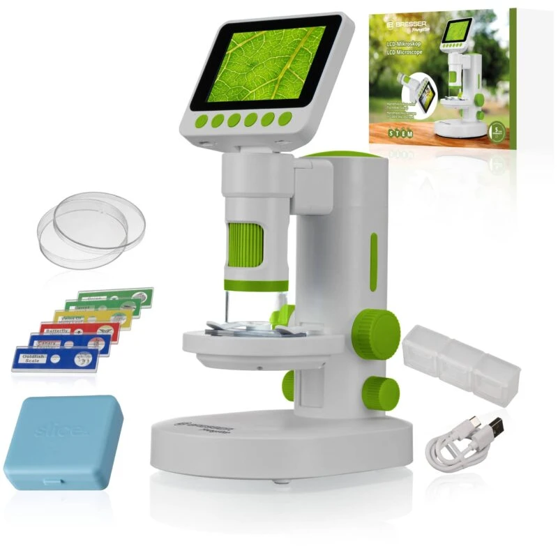Dėlionė Bresser Skaitmeninis mikroskopas vaikams su 8,9 cm LCD ekranu, 4K nuotraukos