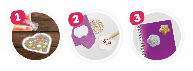 Buki France Kawaii 3D lipdukų gamybos rinkinys – 10 kūrybinių lipdukų