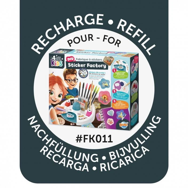 Buki France Kawaii 3D lipdukų gamybos rinkinys – 10 kūrybinių lipdukų