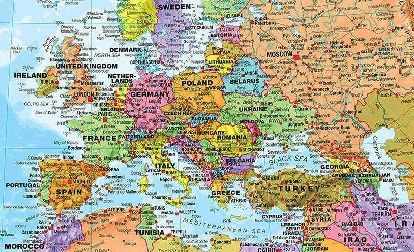 Dėlionė Craenen Bvba Bookshop World political laminated