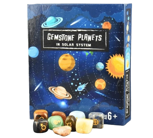 Dėlionė Hobilt Saulės sistemos planetų brangakmenių rinkinys vaikams, 15 cm