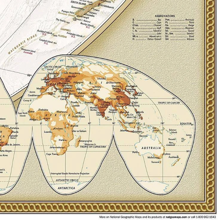 Dėlionė National Geographic antikinis pasaulio sieninis žemėlapis 193x295 cm 1:11,7 mln.