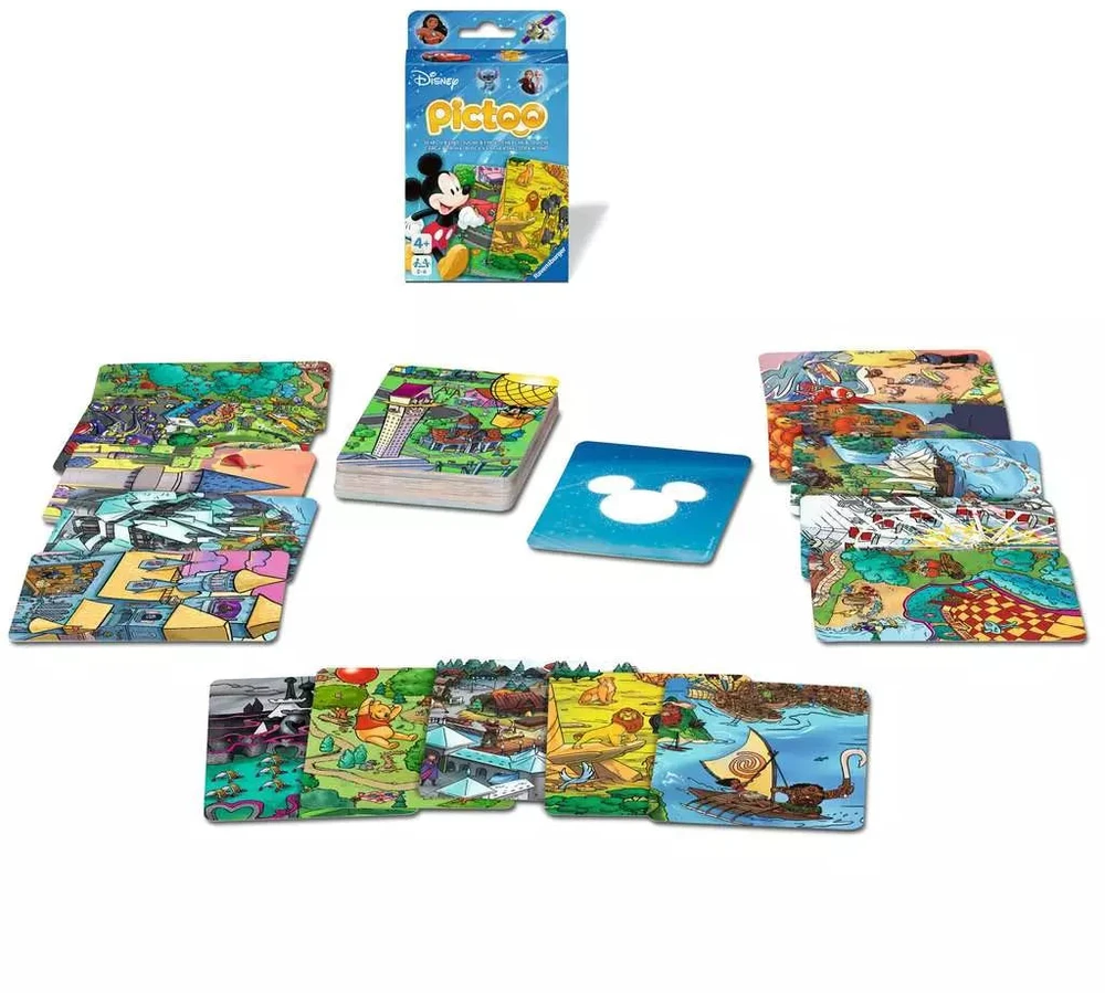 Dėlionė Ravensburger kortų žaidimas „Pictoo Disney“, 2–6 žaid., nuo 4 m.