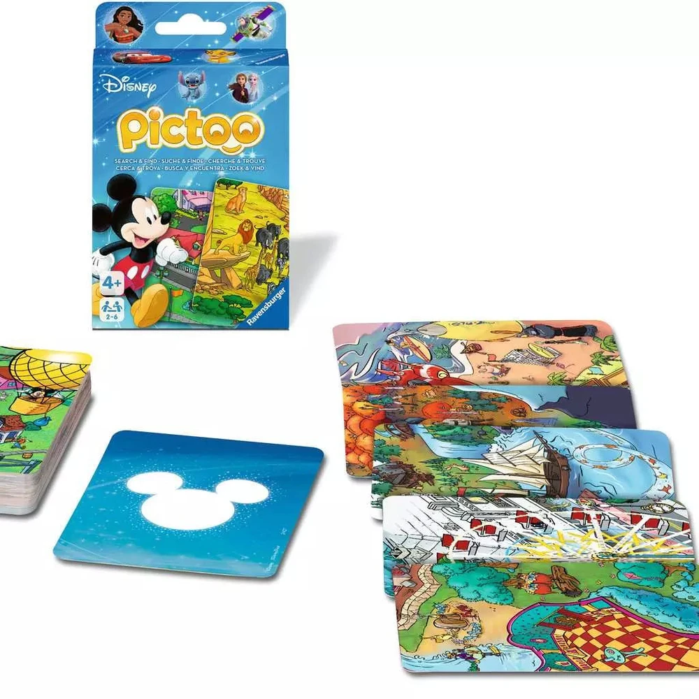 Dėlionė Ravensburger kortų žaidimas „Pictoo Disney“, 2–6 žaid., nuo 4 m.