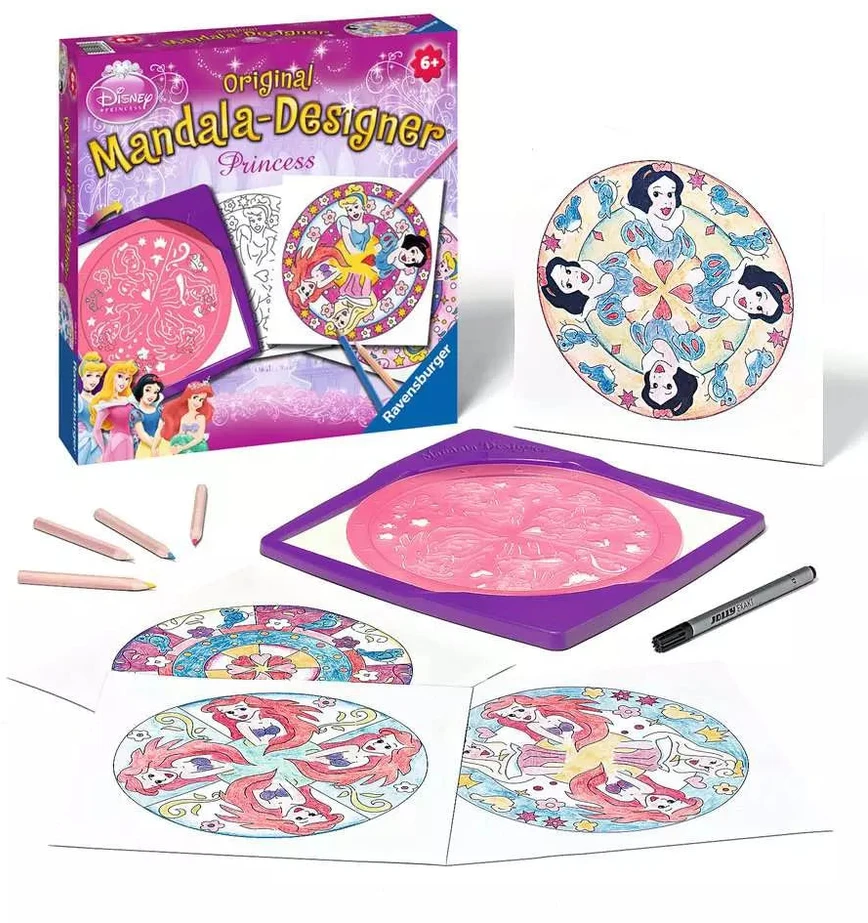 Ravensburger kūrybinis rinkinys „Mandala-Designer: Disney princesės“, nuo 6 m.