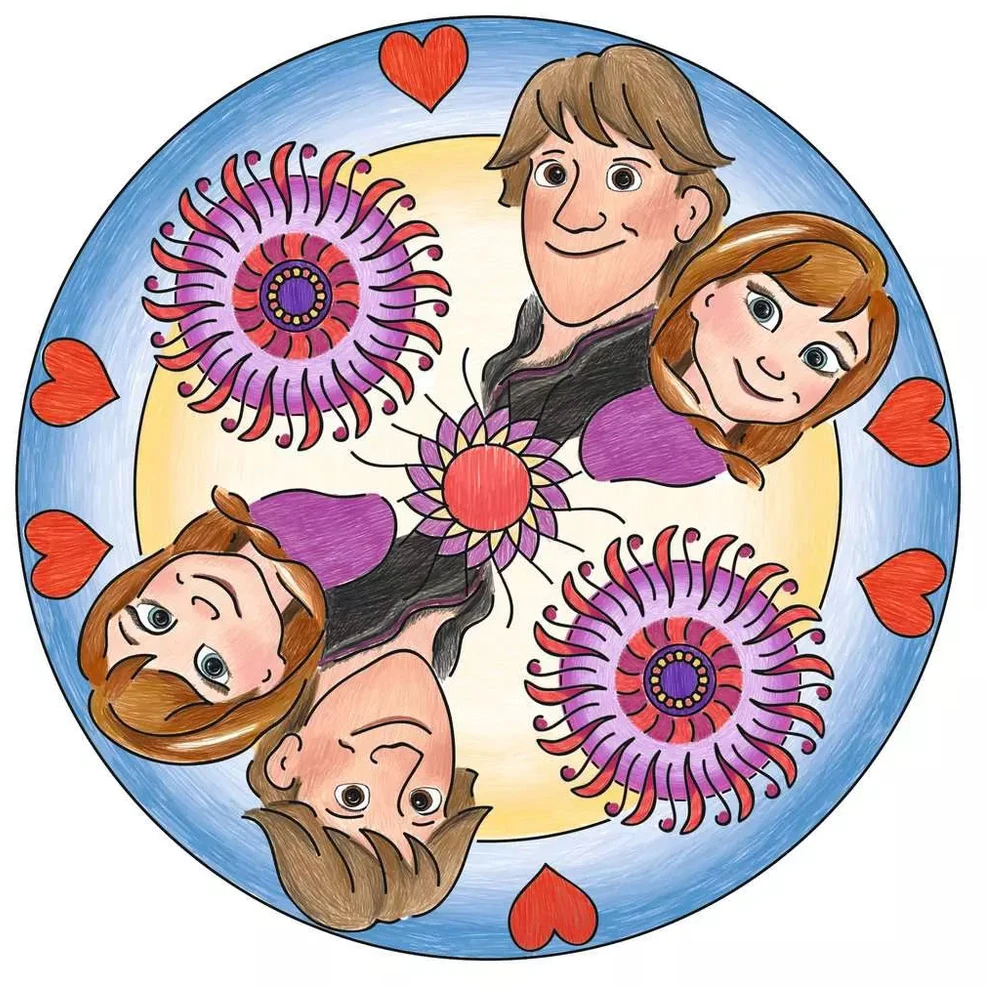 Ravensburger kūrybinis rinkinys „Mandala-Designer: Disney Ledo šalis“, nuo 6 m.