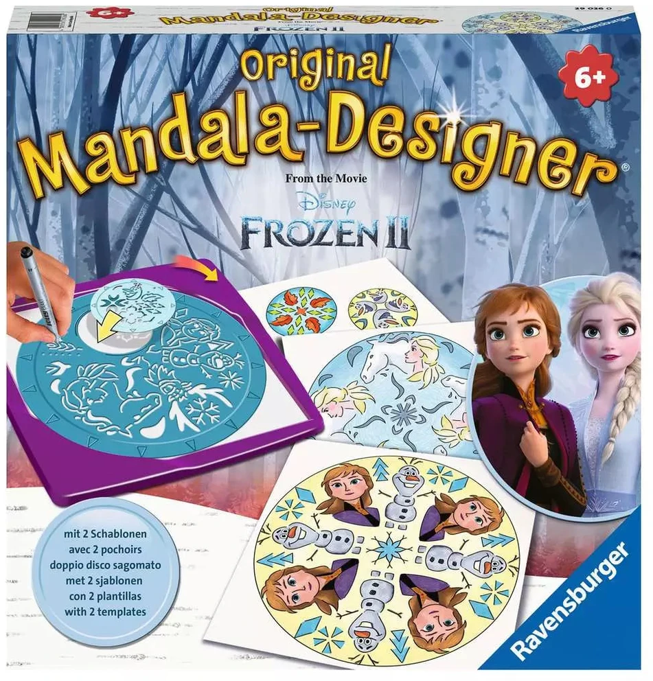 Ravensburger kūrybinis rinkinys „Mandala-Designer: Disney Ledo šalis 2“, nuo 6 m.
