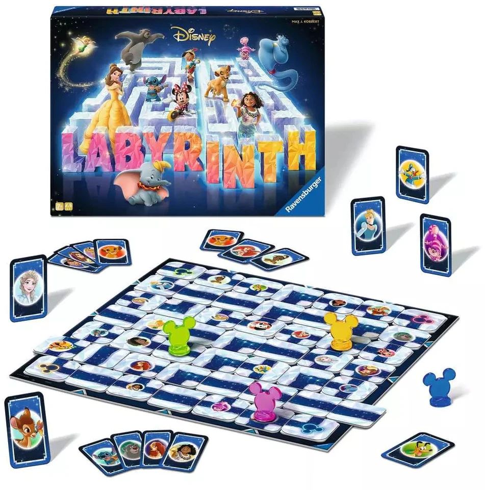 Ravensburger stalo žaidimas „Disney 100 Labyrinth“, 2–4 žaid., nuo 7 m.