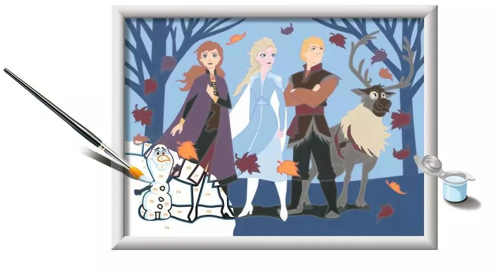 Dėlionė Ravensburger tapyba pagal skaičius „Disney Ledo šalis 2“, 18×24 cm, nuo 7 m.