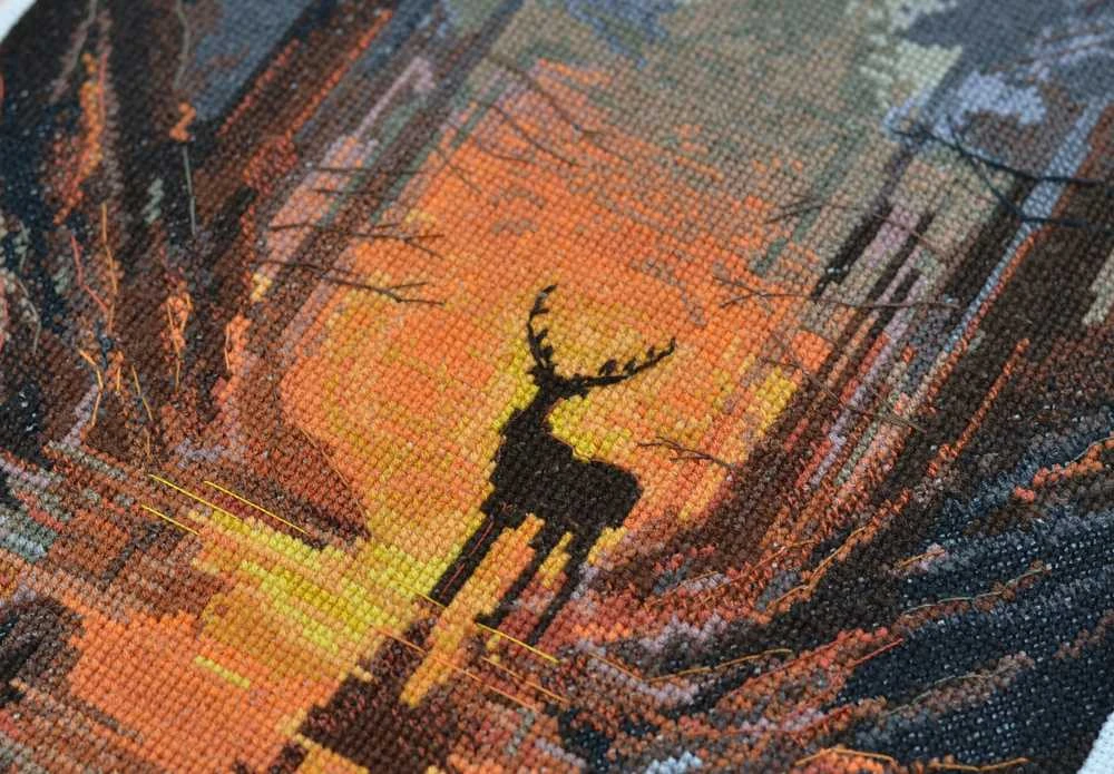 Abris Art Siuvinėjimo kryželiu rinkinys „Miško sergėtojas“, 24x42 cm, 27 spalvų, 14 ct