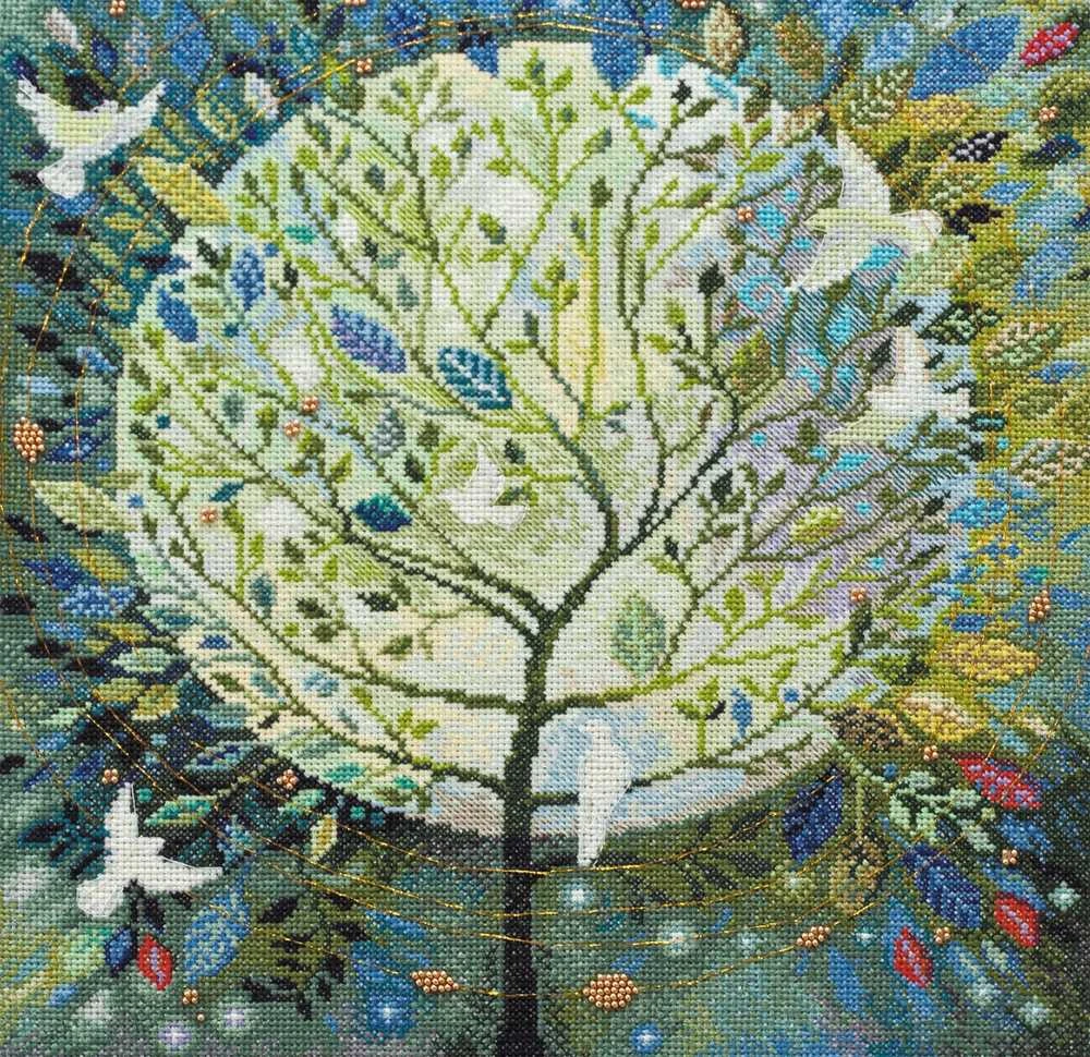 Abris Art Siuvinėjimo kryželiu rinkinys Pasaulio medis, 14 ct, 38 spalvų, 30x33 cm