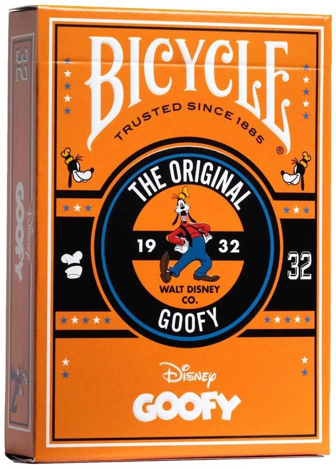 Disney Goofy Bicycle žaidimo kortos – oranžinė kaladė kolekcionieriams