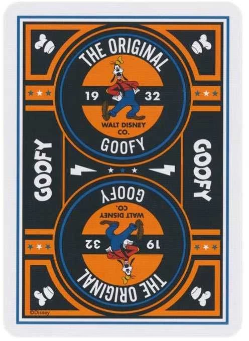 Disney Goofy Bicycle žaidimo kortos – oranžinė kaladė kolekcionieriams