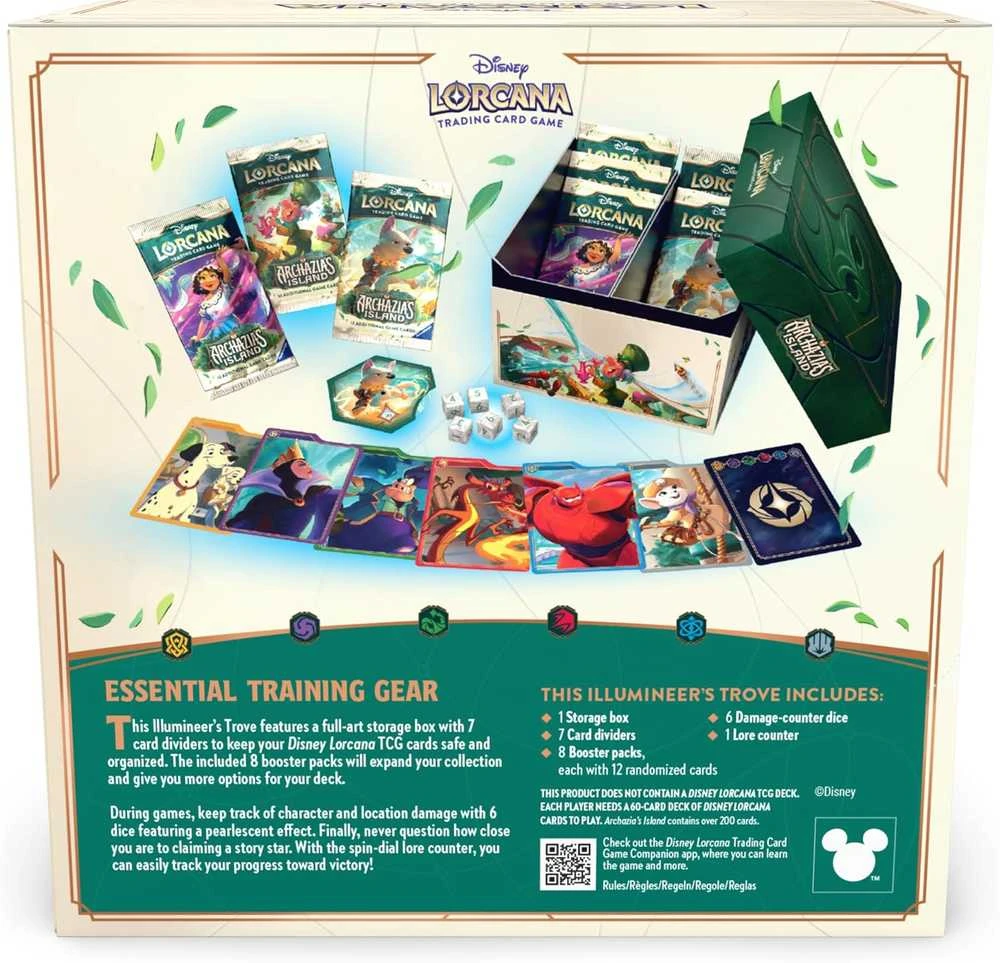 Disney Lorcana Archazia’s Island Illumineer’s Trove – 8 pakeliai, anglų k.
