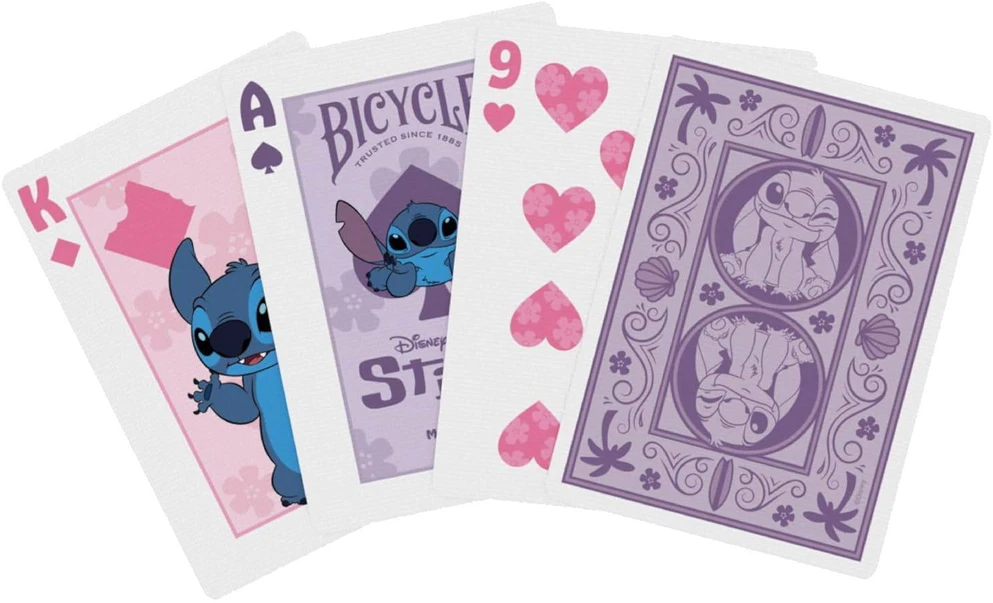 Disney Stitch žaidimo kortos Bicycle – kolekcinė kaladė dovanai ir žaidimams
