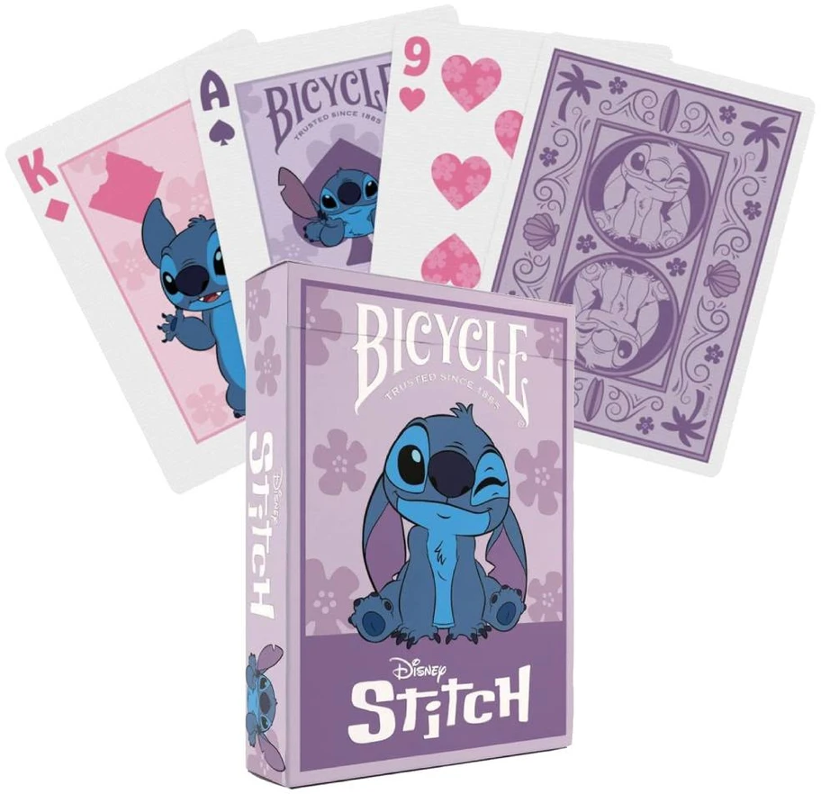 Disney Stitch žaidimo kortos Bicycle – kolekcinė kaladė dovanai ir žaidimams