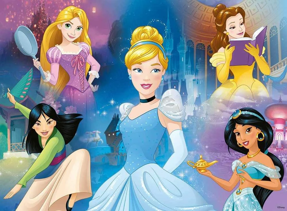 Disney's Charming Princess 100 Piece Puzzle + booklet - RAVENSBURGER dėlionė