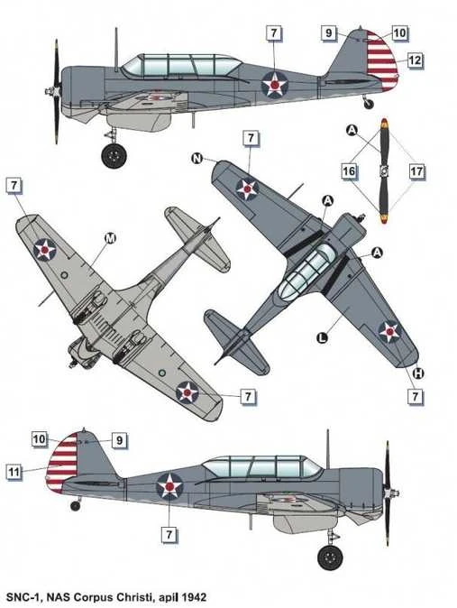 Dora Wings Curtiss-Wright SNC-1 Falcon II 1/48 – plastikinis lėktuvo modelis