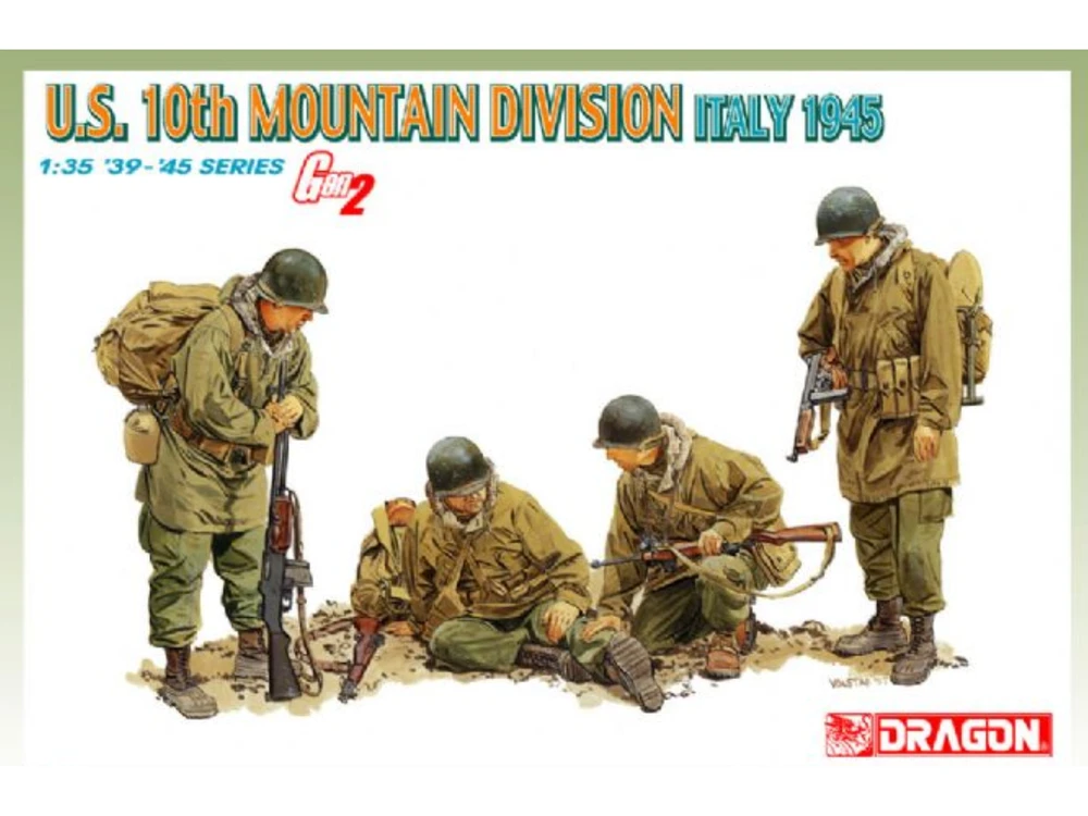 Dragon 1/35 JAV 10-oji kalnų divizija, Italija 1945 (Gen2), plastikinis rinkinys