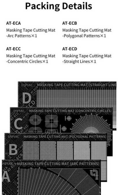 DSPIAE AT-ECB maskavimo juostos pjaustymo kilimėlis B, 110×233 mm