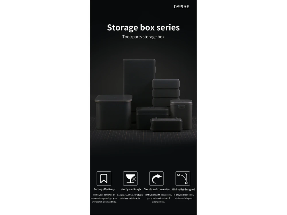 DSPIAE BOX-4 įrankių tvarkyklė 108×108×93 mm, DS56137
