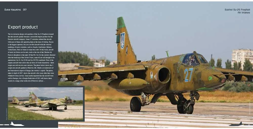 Duke Hawkins knyga „Sukhoi Su-25 Frogfoot“ – karinių lėktuvų albumas