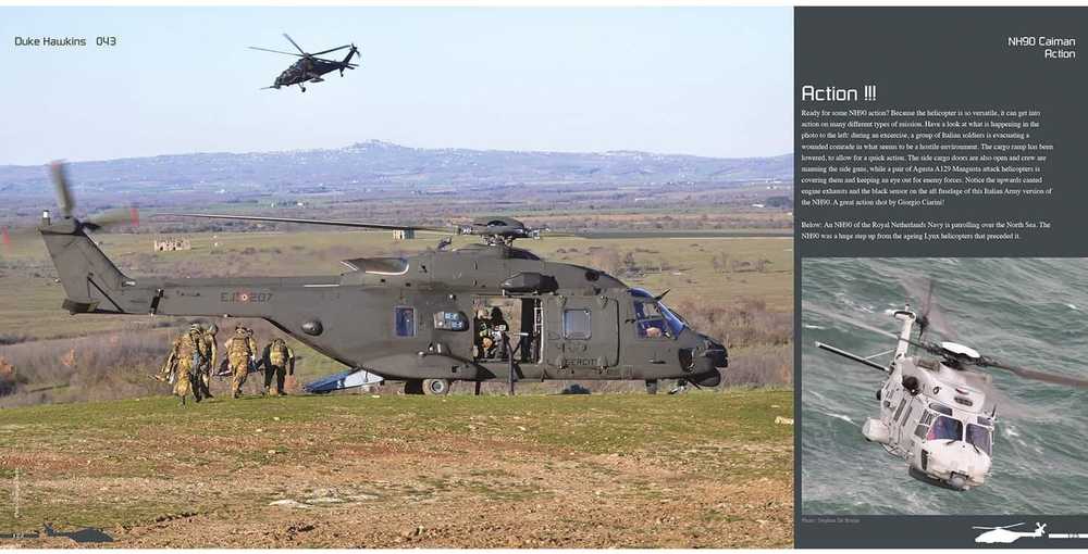 Duke Hawkins NH90 sraigtasparnio foto knyga, 148 p., 400 nuotr.